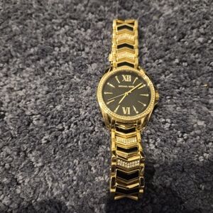 Michael Kors Black Dial Gold Women's Watch
